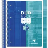Clairefontaine 5x DUO book Collegeblock A4+, 40 Blatt kariert + 40 Blatt liniert mit Doppelrand - 82578C