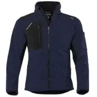 Qualitex Strickfleece-Jacke PROTECTANO, navy/meliert 1 Stück, Größe: XL