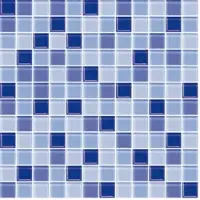 Premium Mosaic Glasmosaik blau 30x30 cm glanz MOS25MIX5