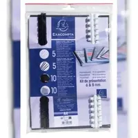 Exacompta 42844E 5x Präsentationsset Binderücken, für Bindungen mit 10 bis 40 Blatt A4 - Sonstige