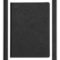 Clairefontaine 5x Notizbuch AgeBag A5 Leinen liniert 96 Blatt - Schwarz 795461C