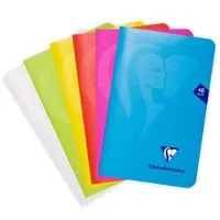 Clairefontaine 10x Mimesys, Heft 11x17 cm, 24 Blatt 90, Einband aus PP, liniert ohne Rand - Sortiert 303656C