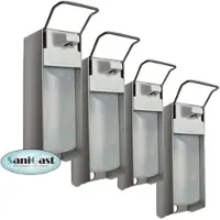 BODY PRODUCTS 4 Seifenspender Alu 500 ml Euronorm - kurzer Hebel - Leerflasche