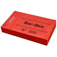Combicraft Wertmarken Block 'Bier-Wein' Rot - 5 Blöcke mit 50 Wertmarken pro Block