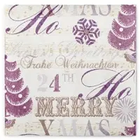 Sovie HORECA Serviette Xmas-Greetings in Braun aus Linclass Airlaid 40 x 40 cm, 50 Stück - Weihnachten