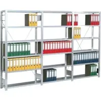 Regalwerk BERT Büroregal Anbaufeld HxBxT 2000x1005x300mm 6 Fachböden für 5 Ordner