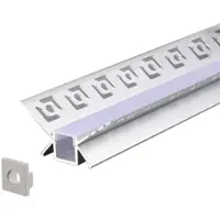 Energmix 2m LED Aluminium Profil Unterputz Leiste Aluschiene Rigips Trockenbau Gewebe für LED-Stip Profil W
