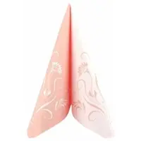 APARTina Airlaid Serviette Blumen Elegantia in Pfirsich, 40 x 40 cm, 50 Stück -
