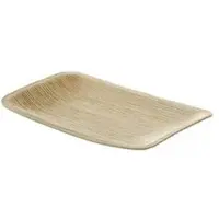 NS CALIDAD NORTE SUR NS CALIDAD Natürliches Palmblatttablett 24,5 x 15,5 cm (Packung 144 Einheiten)