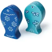 Excelsa Salz Und Pfefferstreuer Ocean Keramik 2X7,5X3,5 Cm Blau