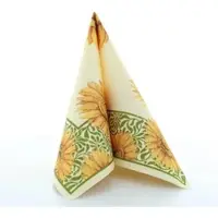 Mank Serviette Airlaid Aura, 40 x 40 cm, 50 Stück - Sonnenblumen Floral
