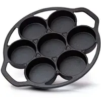 BBQ-Nerd 6er Muffinbackform aus Gusseisen ? Cupcake Pan für Grill, Ofen & Dutch Oven ? Antihaft Muffinförmchen - Gusseiserne Muffinform mit Henkel