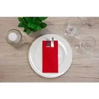 Sovie HORECA XL Besteckserviette in Rot aus Linclass Airlaid 48 x 40 cm, 75 Stück