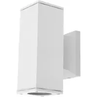 Aigostar LED Fassadenleuchte Wandleuchte Eckig mit GU10 Fassung IP65 in weiß 2 Flammig mit Leuchtmittel Neutralweiß
