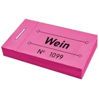 Combicraft Wertmarken Block 'Wein' Pink - 5 Blöcke mit 50 Wertmarken pro Block
