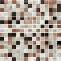 Premium Mosaic Glasmosaik braun 33x33 cm glanz MOSJ20MIXBR