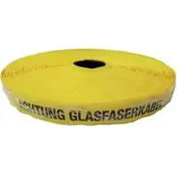 Kelmaplast Trassenwarnband Achtung Glasfaserkabel, mit Drahteinlage, gelb, 40mm x 250m