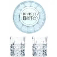 Nachtmann Whiskyglas Gravur Du Wirst Onkel, Whiskeygläser Set, Gravur, Geschenk, Kristallglas, 345 ml, 2er Set