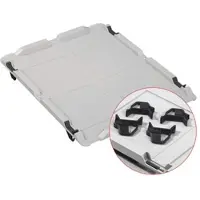 Proregal 10x Auflagedeckel Set Eurobox NextGen mit 4 schwarzen Schiebeschnappverschlüssen | BxT 30x40 | Eurobehälter