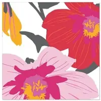 Papstar 10 X 20 Servietten, 3-lagig 1/4-Falz 33 cm x 33 cm "Blomster"