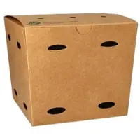 Papstar 250 Stück Pommes-Frites-Boxen, Pappe pure 14 cm x 16 cm x 16 cm braun 100% Fair groß