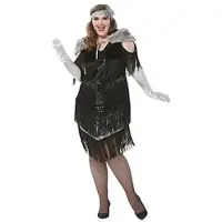 Buttinette Charleston-Kostüm "Lady Noir" für Damen
