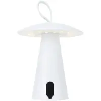 Wellhome - Weiße wiederaufladbare Tischlampe Ø15x17cm