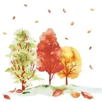 Mank Airlaid Serviette Herbstwald, 40 x 40 cm, 50 Stück -