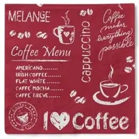 Mank Tissue Serviette Coffee Time in Bordeaux, 24 x 24 cm, 150 Stück