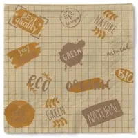 Sovie HORECA Serviette Green Nature in Braun aus Tissue 33 x 33 cm, 100 Stück