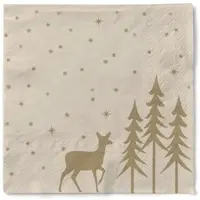 Mank Serviette Liane aus recyled Tissue, 40 x 40 cm, 3-lagig, 100 Stück - - Weihnachtsdesign