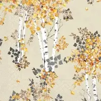 Mank Tissue Serviette Mylo, 33 x 33 cm, 100 Stück - - Herbstblätter Laubbäume