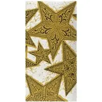 Sovie HORECA Besteckserviette Gitte in Gold-Schwarz aus Airlaid 40 x 40 cm, 100 Stück - Bestecktasche Weihnachten Sterne