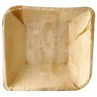 Papstar 100 Schalen, Palmblatt "pure" eckig 300 ml 14 cm x 14 cm x 4,5 cm