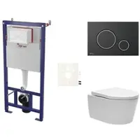 SAT Wand-WC Set für Vorwandmontage + Brevis WC SIKOSSBR78K