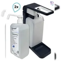 Blanc HYGIENIC SET: Hebelspender 1.000ml + 2x 1 Liter Haut- und Händedesinfektion mit vormontierter Pumpe