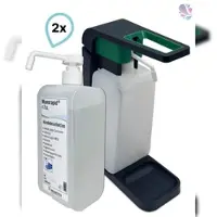 Blanc HYGIENIC SET: Hebelspender 1.000ml + 2x 1 Liter Haut- und Händedesinfektion mit vormontierter Pumpe