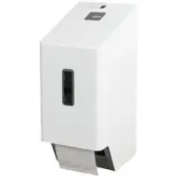 Ophardt hygiene SanTRAL Plus TTU 2 Toilettenpapierspender, Edelstahl 1423563 , Farbe: verkehrsweiß, P