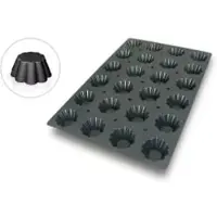 Schneider Silikon-Backform, Brioche, schwarz 115300 , Abmessung: 40 x 60 cm, Durchmesser 78 mm, H 36 mm