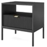 Möbel Kraft Nachtkommode Nova , schwarz , Maße (cm): B: 54 H: 56