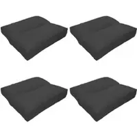 NYVI Loungekissen SunLounge Outdoor 40x40 cm Anthrazit 4er Set - Wasserabweisend, Schmutzabweisend, Bequem, für Stühle, Bänke, Boden