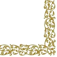 Mank Serviette Airlaid Rob in Gold, 40 x 40 cm, 50 Stück - Ornamente