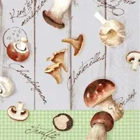 Mank Serviette Tissue Buliz (Pilze), 33 x 33 cm, 100 Stück