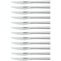 Arcos Serie Capri - Box 12 Stück Steakmesser - Monoblock aus einem Stück Edelstahl 110 mm Farbe Silber (12 pcs)