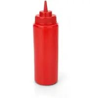 WAS Germany - Quetschflasche Set, Ø 8 cm, 0,95 ltr., rot, Set á 6 Stück, Polyethylen