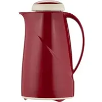 Helios 2x Isolierkanne WAVE. Inhalt: 1.0 Liter. Farbe: rot. Kunststoff. Drehverschluß