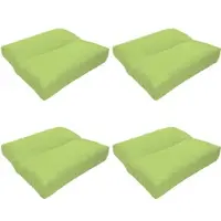 NYVI Loungekissen SunLounge Outdoor 40x40 cm Lemon 4er Set - Wasserabweisend, Schmutzabweisend, Bequem, für Stühle, Bänke, Boden