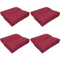 NYVI Loungekissen SunLounge Outdoor 50x50 cm Beere 4er Set - Wasserabweisend, Schmutzabweisend, Bequem, für Stühle, Bänke, Boden