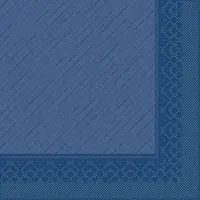 Mank Serviette Tissue Deluxe in Blau, 40 x 40 cm, 50 Stück, 1/4 Falz - 4-lagig
