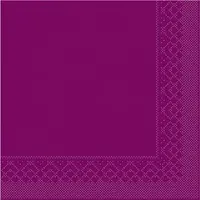 Mank Serviette Tissue in Aubergine, 40 x 40 cm, 100 Stück, 1/4 Falz - 3-lagig